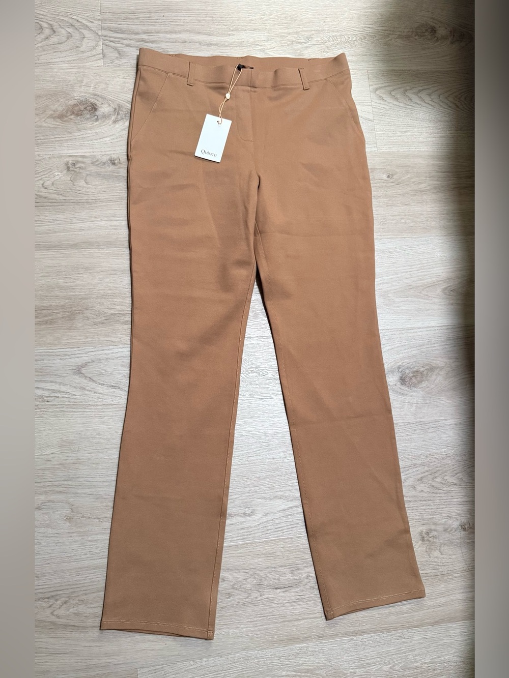 Quince Straight Leg Jeans in Camel Brown